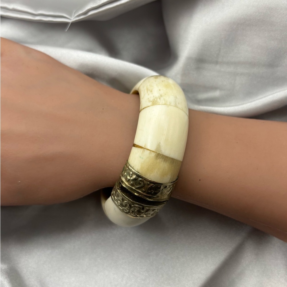 Vintage Bohemian Hinged Cuff Bracelet